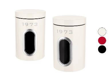 SILVERCREST® Set voorraadpotten, 2 stuks, retro