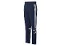 Adidas trainingsbroek voor kinderen, donkerblauw met witte strepen.