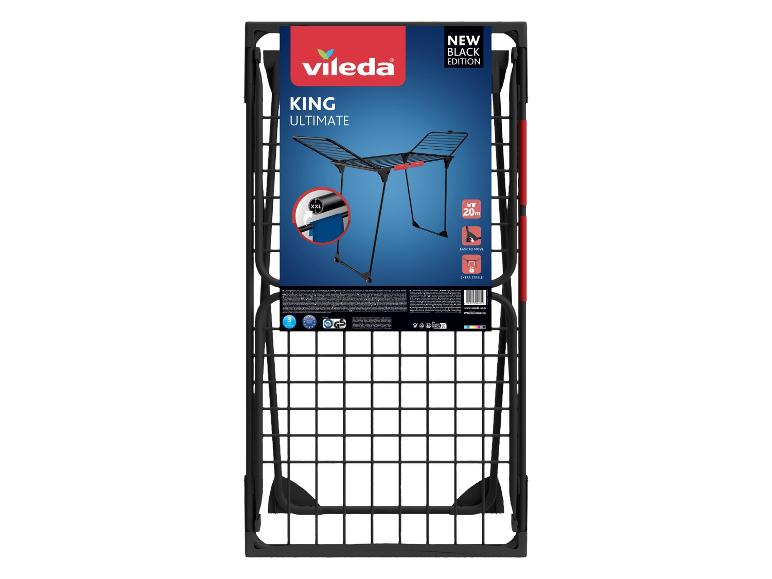 King Ultimate wasrek in zwarte editie, met 20m droogruimte en XXL stangen.