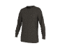 Donkergrijs T-shirt met lange mouwen voor heren met ronde hals.
