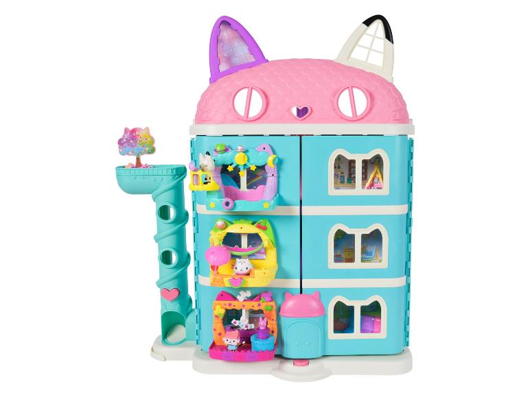 Gabby's Dollhouse poppenhuis met kattenthema, meerlaags met accessoires