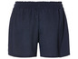 Donkerblauwe shorts met elastische tailleband.