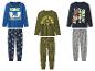 Drie sets kinderpyjama's: Sonic the Hedgehog, Jurassic World en Paw Patrol.