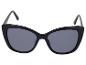 Zwarte cat-eye zonnebril met donkere glazen