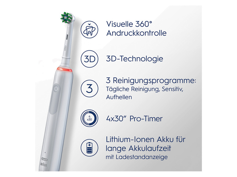 Ga naar volledige schermweergave: Oral-B Elektrische tandenborstel Pro 3 3500 met reisetui - afbeelding 8