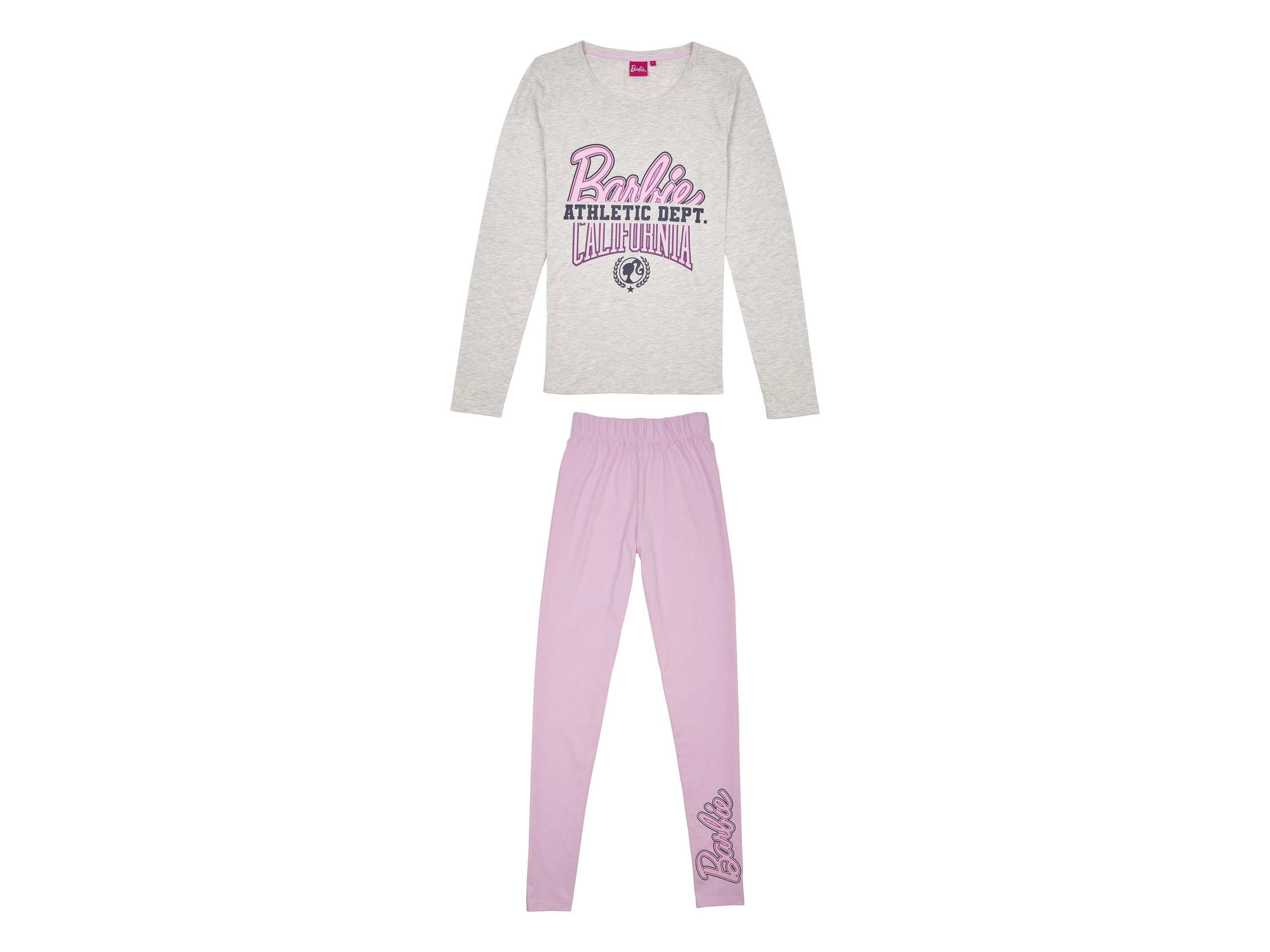 BARBIE Dames Pyjama (Grijs/lichtroze, M)