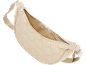 Beige gewatteerde schoudertas met open rits