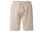 Beige sweatshorts met trekkoord in de taille.