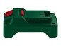 Een groene Bosch-batterijhouder voor gereedschap.