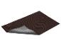 Bruine mat met golvend patroon en grijze antislip onderkant.