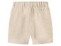 Lichtbeige jersey short met elastische tailleband