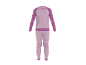 Roze en paarse thermische ondergoedset voor dames