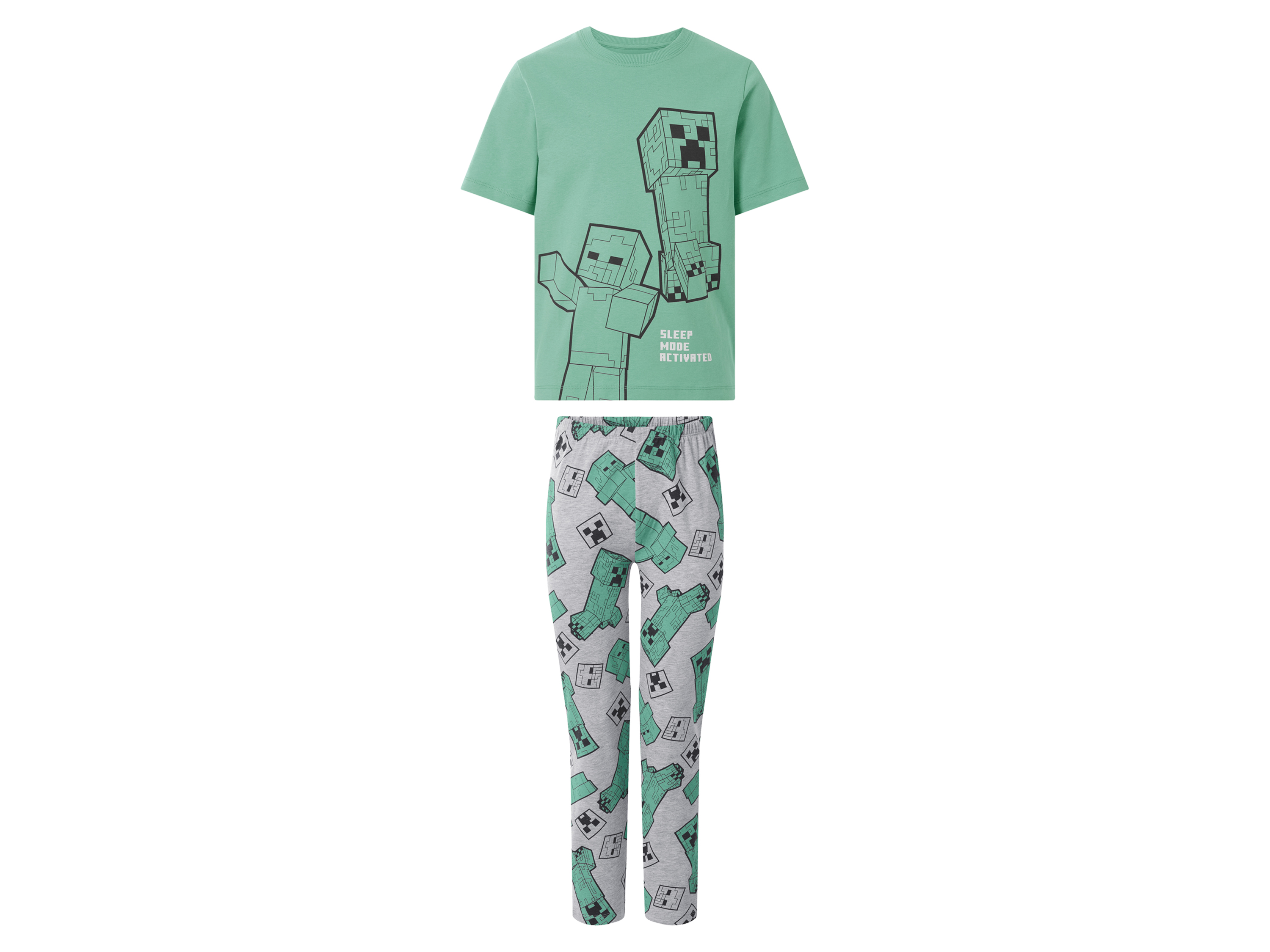 Kinder pyjama - Minecraft of Pokémon (Minecraft/groen, 146/152)