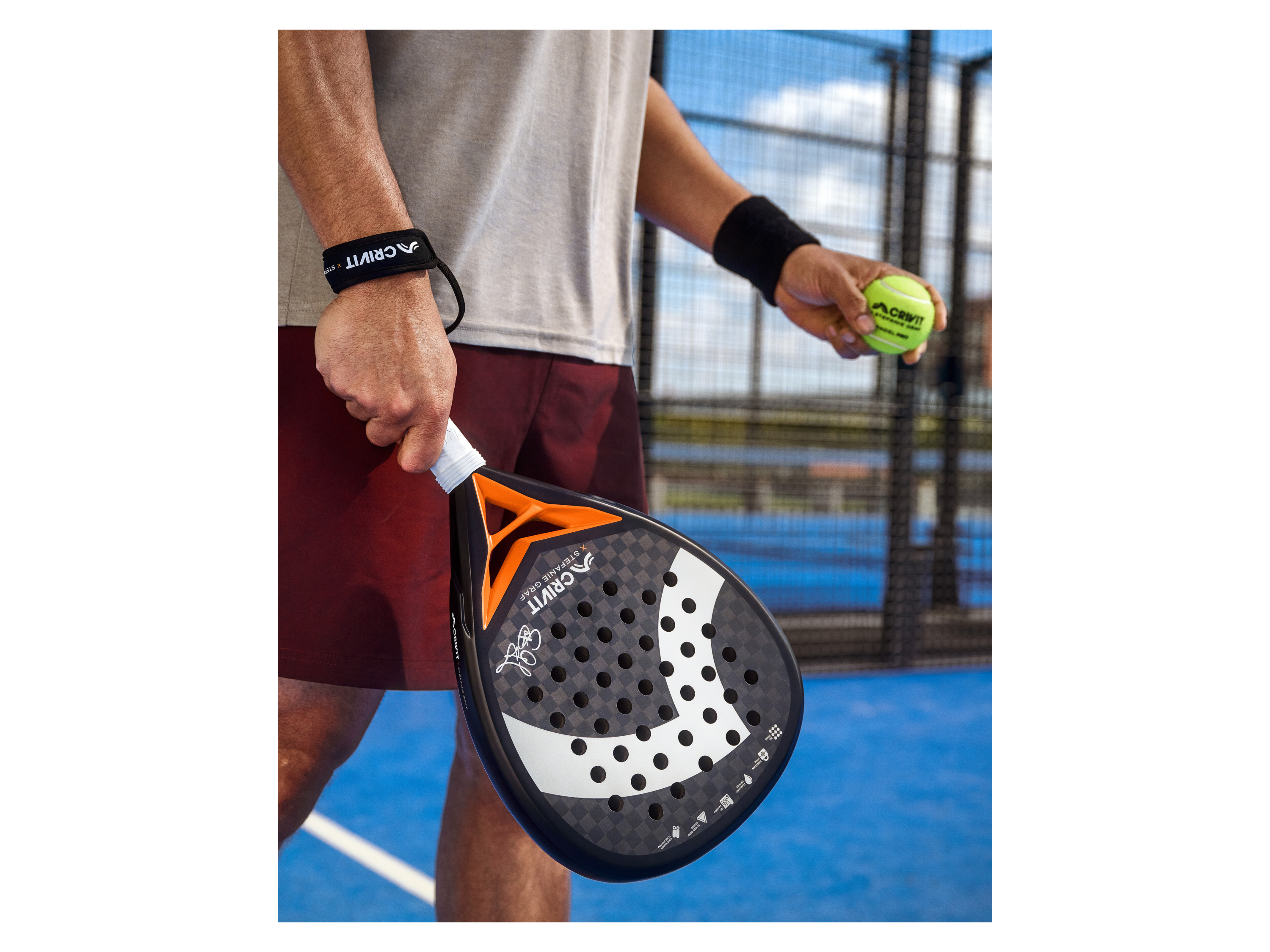 CRIVIT Padelracket 12K Carbon PRO - Stefanie Graf - 11