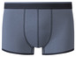 Donkerblauwe boxershorts met zwarte tailleband.