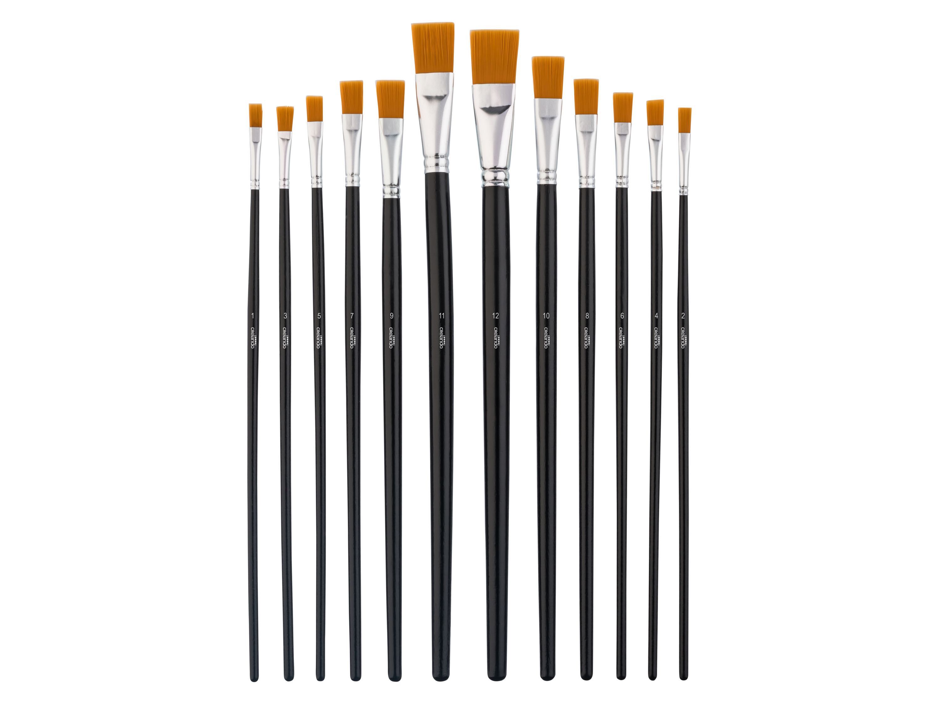 crelando Nylon kwasten (Plat, 12-delig)