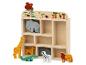Houten speelset met safarithema, dieren en opbergplanken.