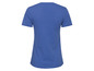 Blauwe t-shirt met korte mouwen, van achteren