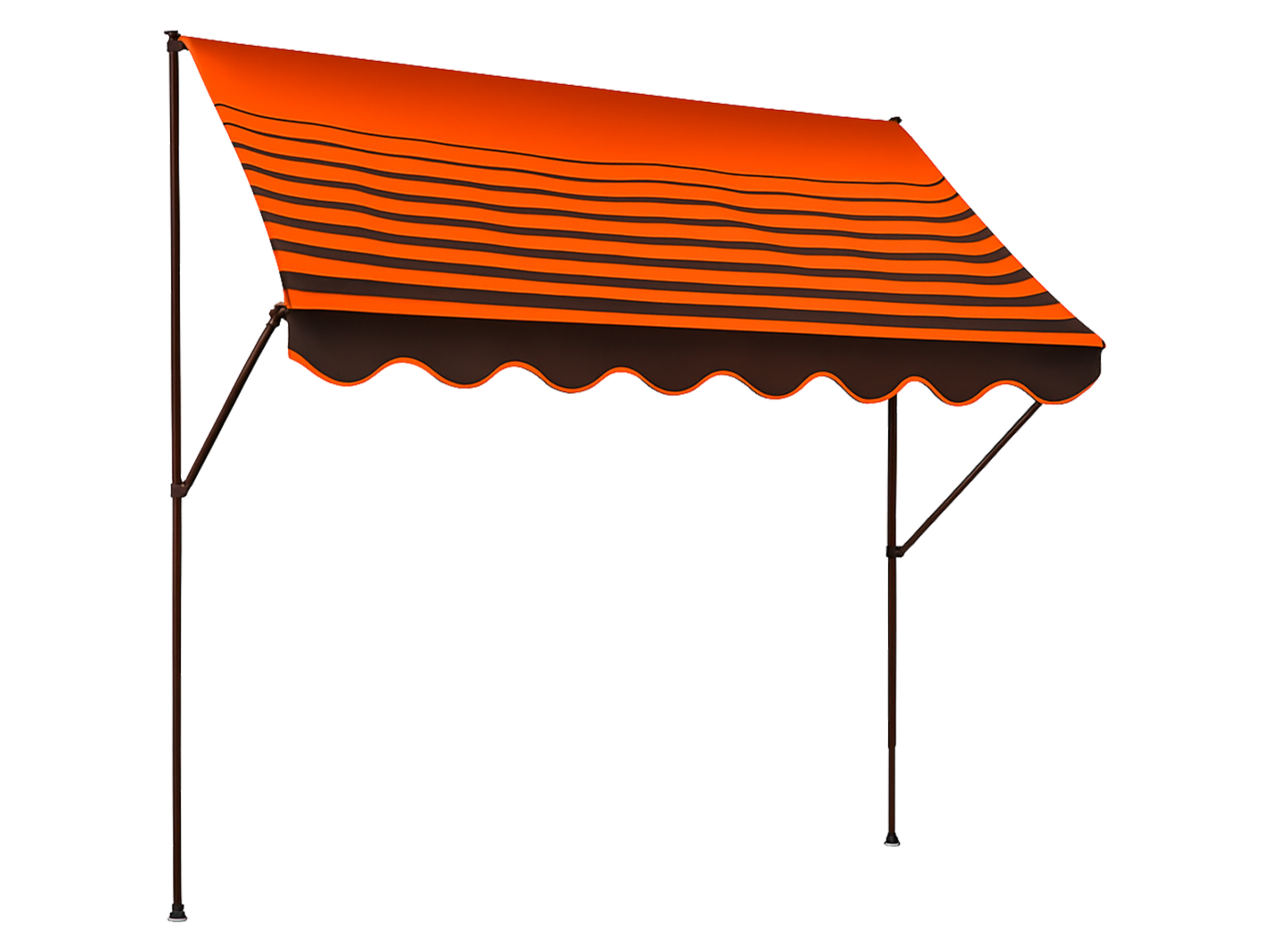 ANGERER Klemluifel (bruin oranje gestreept, 350 cm breit)
