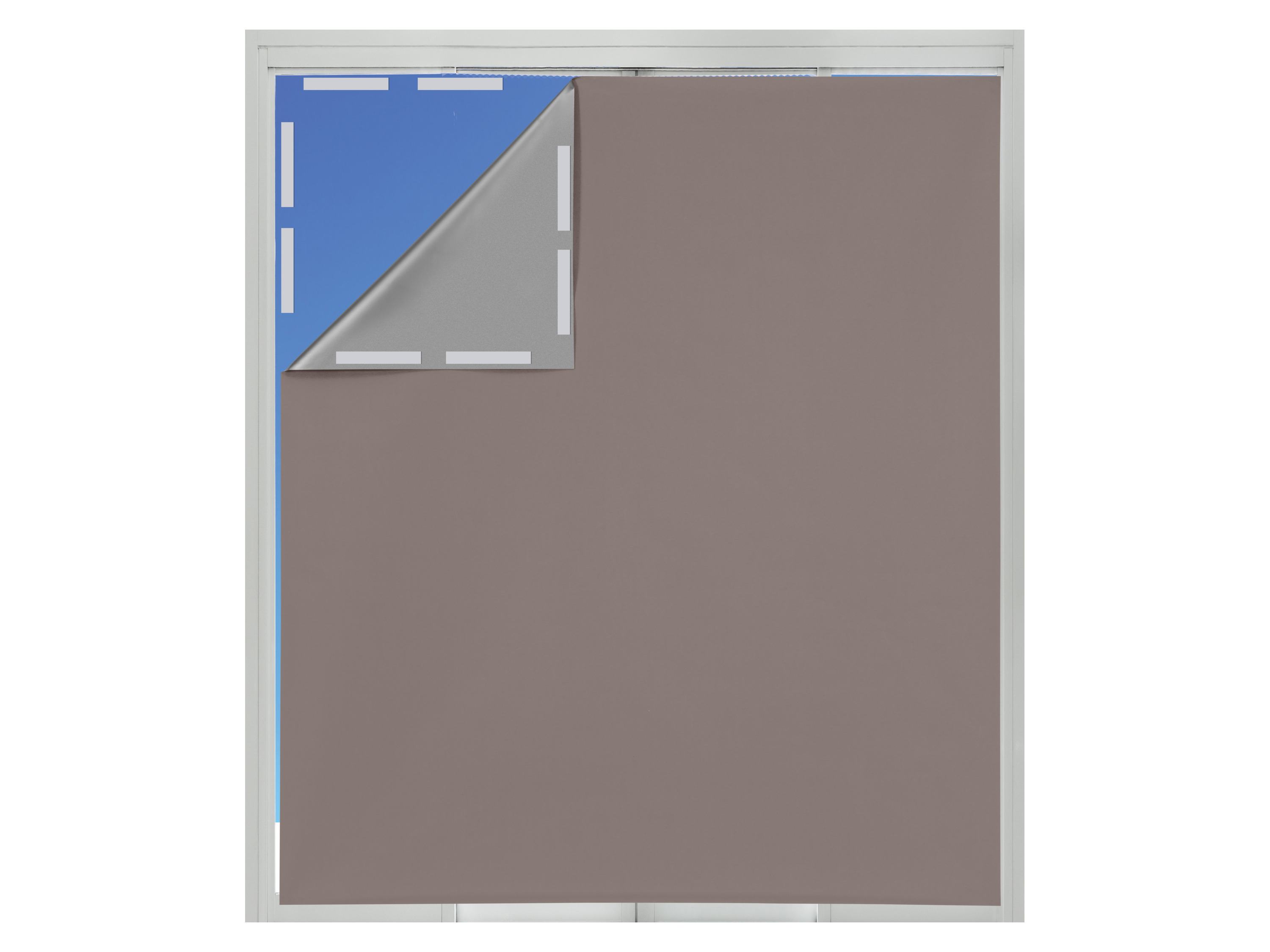 LIVARNO Zonwerend raamfolie met klittenband 130 x 150 cm (Taupe)