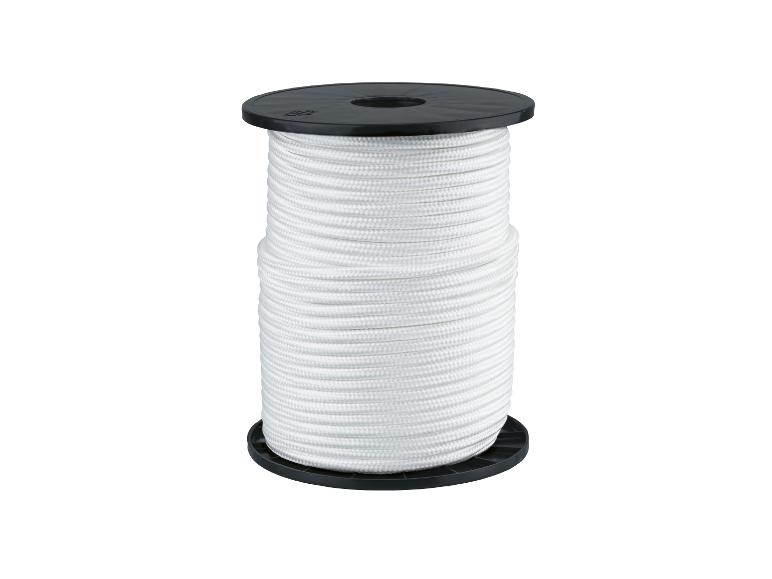 Spoel wit touw op een witte achtergrond