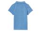 Blauw polo shirt voor kind, achterkant.