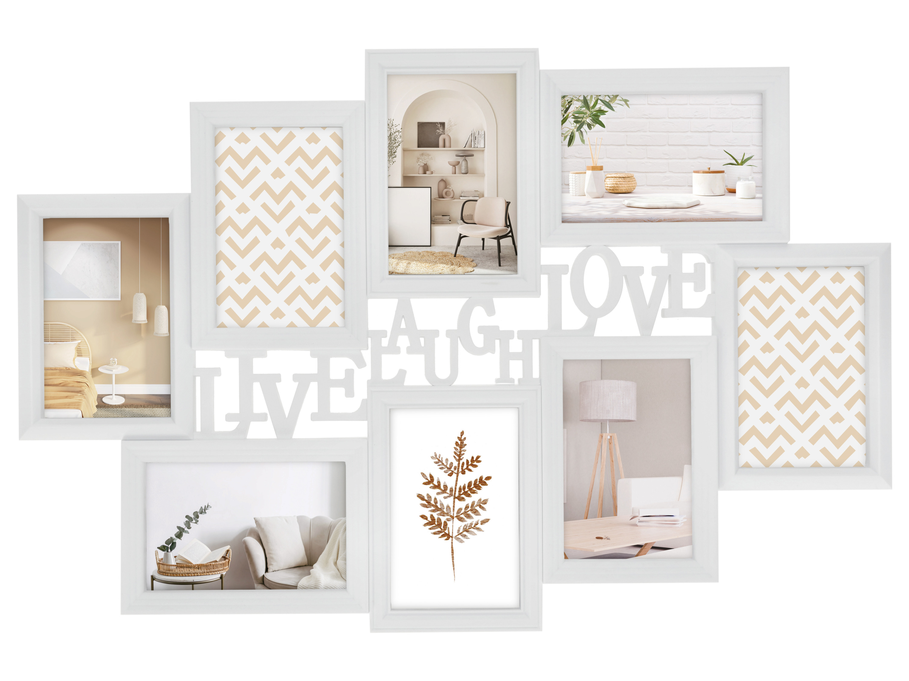 LIVARNO Fotocollagelijst (Live-Laugh-Love wit)