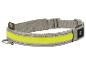 Halsband voor honden met reflecterende streep en D-ring.