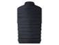 Donkerblauw gewatteerd vest, achterkant