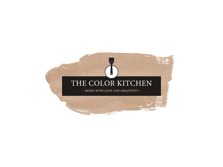Logo 'The Color Kitchen' met een kwasticoon en een verfstreekachtergrond.