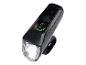 Een zwarte Grivt fietslamp met een heldere LED-koplamp.
