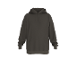 Donkergrijze hoodie met kangoeroezak.