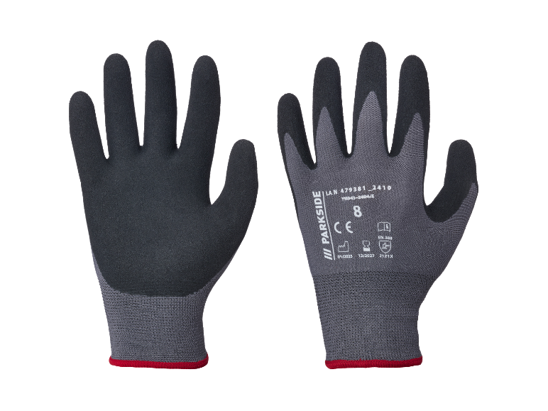 Parkside werkhandschoenen, maat 8.