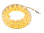 Gele LED-touwverlichting, opgerold, met transparante kabel
