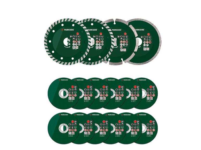 Diverse Parkside slijpschijven voor haakse slijpers.