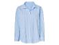 Lichtblauw gestreept dames overhemd.