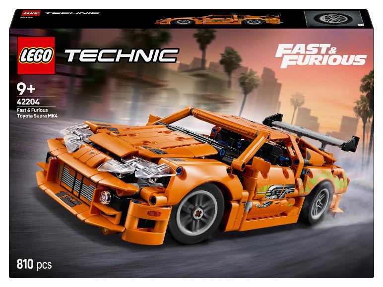 LEGO Technic Fast & Furious Toyota Supra MK4 set met 810 onderdelen.