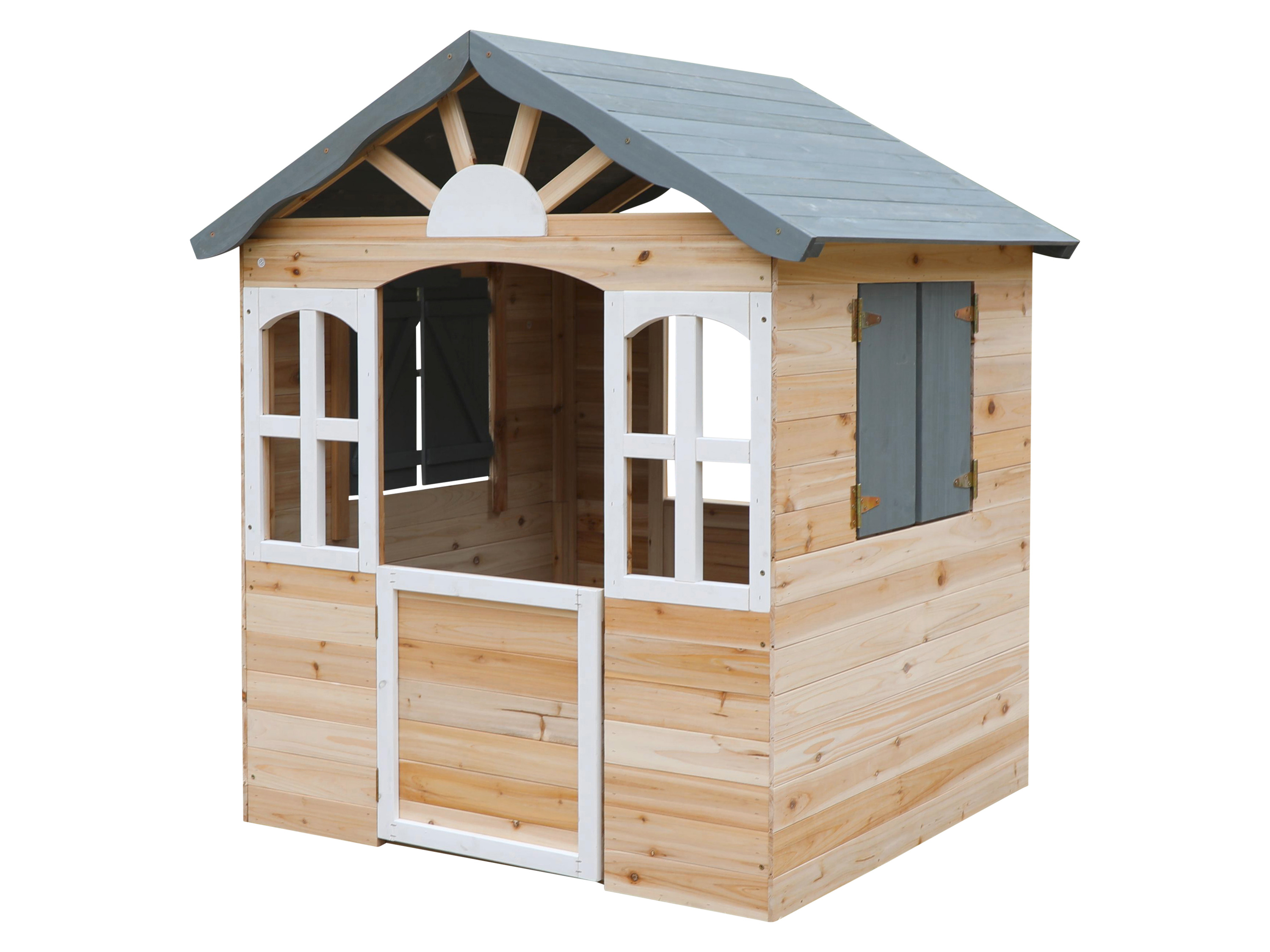 DOBAR Houten speelhuis (antraciet)