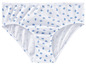Witte onderbroek met blauwe print
