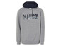 Grijze hoodie met een 'Mando' print.