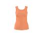 Dames perzikkleurige geribbelde tanktop