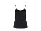 Zwarte dames spaghettibandjes top, achterkant