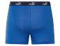 Blauwe Puma boxershorts: zwarte band met Puma logo.