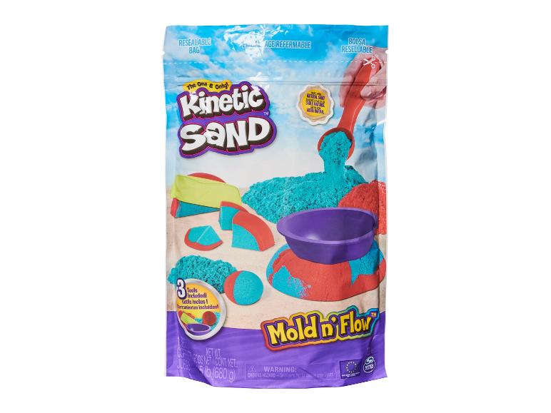 Kinetic Sand Mold'n'Flow – kinetisch zand met 3 gereedschappen.