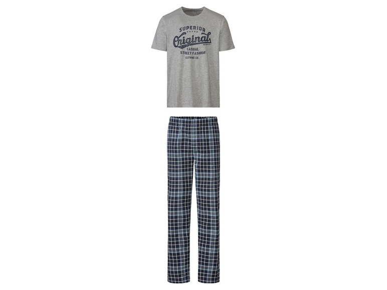 Heren pyjama (XL (56/58), Grijs)