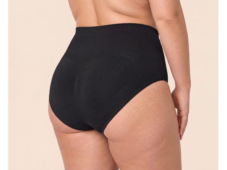 Zwarte high-waist damesonderbroek, achteraanzicht.
