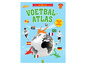 Voetbal-atlas met stickers, inclusief voetballers en vlaggen.
