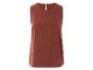 Bruinrode, elegante, mouwloze top.