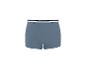 Blauwgrijze boxershort met een zwart-witte tailleband.
