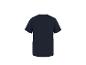 Eenvoudig donkerblauw heren T-shirt, achteraanzicht